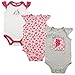 Hudson Baby Baby Girls' 3-Pack Hanging Bodysuit