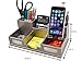 Victor® Wood Desk Organizer with Smart Phone Holder, Classic Silver, S9525