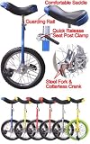 Inch Unicycle Wheel Frame Blue