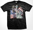 Bald Eagle, Statue Of Liberty, American Flag Mens T-shirt, America Patriotic Mens Tee Shirt