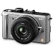 Panasonic Lumix DMC-GF1 Systemkamera (12 Megapixel, 7,6 cm Display, HD-Video, LiveView, Bildstabilisator) inkl. 14-45 mm Objektiv titan-silber