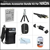Essential Accessories Bundle Kit For Nikon Coolpix S6000 S6100 S8000 S8100  ....