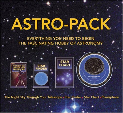 Astro-Pack all you need to know for Astronomy hobby, contains Star Finder, Star Chart, Night Sky and Planisphere in a hard bound box under Star Gazing in The Books Store