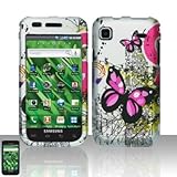 Pink Butterfly Post Card Design Rubberized Snap on Hard Cover Protector Fac ....