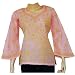 Comfort Clothes Womens Short Sleeve Top Kurti India Wear Chikan Embroidery Size M (ctop448)