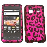Premium Hot Pink and Black Leopard Rubberized Design Shield Hard Case Cover ....
