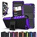 Fire Phone Case, CINEYO(TM) Heavy Duty Rugged Dual Layer Case with Kickstand (Amazon Fire Phone Case Black) (Black) (Purple)
