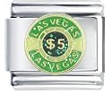 Las Vegas $5 Chip Italian Charms Bracelet Link
