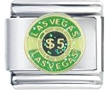 Las Vegas $5 Chip Italian Charms Bracelet Link