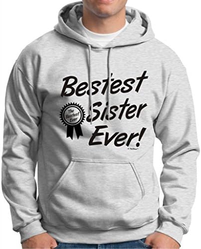 Bestest World's Best Sister Ever Gift Premium Hoodie Sweatshirt Large Ash