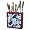 Flowers - Hibiscus Flower On Blue - Tile Pen Holders-5 inch tile pen holder
