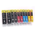 SilverTrade - Multipackt of 10 CANON COMPATIBLE INK XL CARTRIDGES WITH CHIP & LEVEL ANNOUNCEMENT, COMPATIBLE TO CANON CLI-8 & PGI-5BK (2x PHOTOBLACK + 2x BLACK + 2x CYAN + 2x MAGENTA + 2x YELLOW) FOR CANON PIXMA MP500 / MP510 / MP520 / MP530 / MP600 / MP600R / MP610 / MP800 / MP800R / MP810 / MP830 / MP960 / MP970 / MX700 / MX850 / IP4200 / IP5200 - HIGH QUALITY