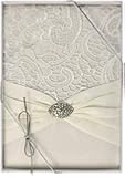 Lillian Rose Vintage Lace Guest Book - Cream GB720C