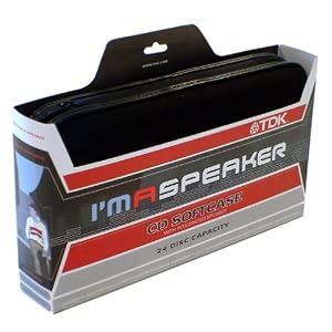 TDK I'm A Speaker Stereo CD Softcase Holds 24 CD's PSCDSK24 (Black)