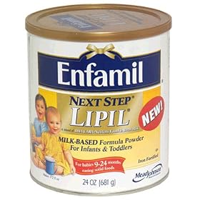 Enfagrow Next Step Lipil Milk-Based Infant Formula for Infants & Toddlers, Iron Fortified (Case Pack, Six-24 Ounce Cans)