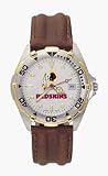 Washington Redskins Men's All Star Watch with Brown Leather Band