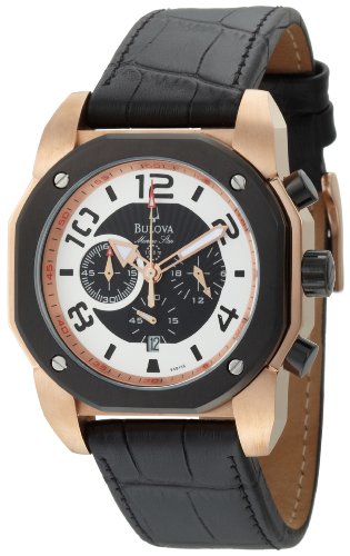 Bulova Men's 98B138 Marine Star Black Dial Strap Watch