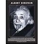 Albert Einstein Tongue College Art Framed Poster Print - 24" X 36"