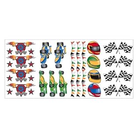 RACE CAR Racing WALL DECOR applique wallpaper sticker