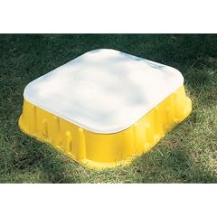 Starplast 04-516 - Sandkasten mit Deckel 77 x 77 x 18,5 cm  / Volumen: 60 Liter