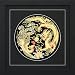 Susho, King Silk Art Handmade Silk Embroidery - The Dragon and The Phoenix - Black Mat Framed Medium Size 34013BF