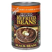 Amy's Light in Sodium Organic Refried Black Beans, 15.4-Ounce Cans (Pack of 12)