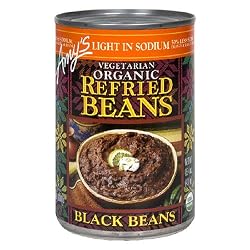 Amy's Light in Sodium Organic Refried Black Beans, 15.4-Ounce Cans (Pack of 12)