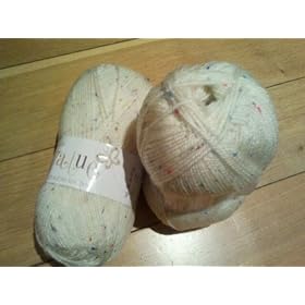 Two Balls Of 100gm CREAM SPECKLED Big Value (King Cole) Double Knitting Yarn (Wool) shade 151 (Nougat colour)