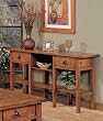 Distressed Oak Sofa Table with Storage Drawers By Coaster Furniture