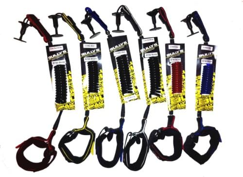 Bully's Code Red Big Wave Bodyboard Bicep Leash - Color Choice (Black Coil White Accent)
