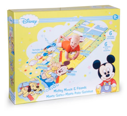 Imagen 2 de Famosa Mickey Manta de gateo - Manta de juegos con sonidos (146 x 80 cm), diseño Mickey Mouse