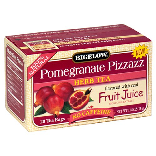 Bigelow Pomegranate Pizzazz Herbal Tea, Tea Bags, 20-Count Boxes (Pack of 12) by Bigelow