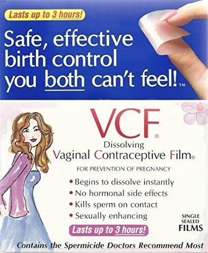 VCF Birth Control, 9 Single Sealed Films by Apothecus Pharmacuetical