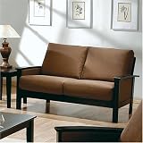 Madrid Microfiber Love Seat By Coaster Furniture With Silver Shipping