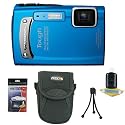 Olympus TG-310 14 MP Digital Camera (Blue) (228050) Essential Starter Kit