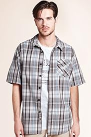North Coast Pure Cotton Large Grid Check Shirt T Shirt Set
