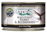 Addiction Black Forest Rabbit with Blueberries Grain-Free Canned Cat Food (Pack of 12)