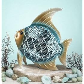 Desk Fan - Unique novelty desk fan shaped like a tropical fish. Perfect gift idea for his or her desk thats 15
