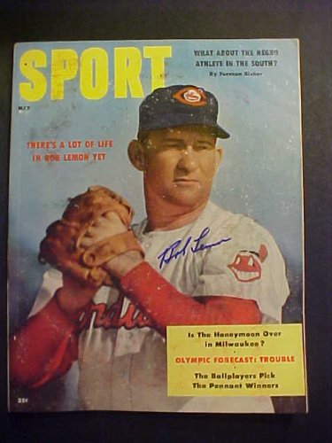 Bob Lemon Cleveland Indians Autographed May 1956 Sport Magazine