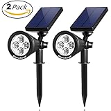 InnoGear MT-057 Solar Lights Spotlight Outdoor Landscape Lighting Waterproof Wall Light Security Night Lights, Pack of 2
