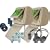 New Pair TAN Headrest with 7" DVD USB SD VIDEO Monitors Wireless Game Car Package