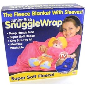 Luxury Snuggie Blanket Snug Fleece Rug with Sleeves (MEDIUM SIZE) COLOUR = RED