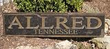 IMAGE OF ALLRED, TENNESSEE - Rustic Hand Painted Wooden Sign - 9.25 X 48 Inches