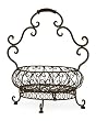 19" Wrought Iron Decorative Scroll Filigree Basket