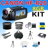 Canon VIXIA HF R20 HF-R20 HFR20 Flash Memory Camcorder (Black) + 8GB Complete Camorder Accessory Kit