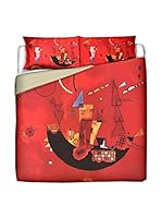 FOOL COLORS by MANIFATTURE COTONIERE Juego De Funda Nórdica Red Universe (Rojo)