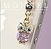 ip486d Cute Purple OWL Dust Proof Phone Plug Cover Charm For iPhone Smart Phone