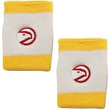 NBA adidas Atlanta Hawks Gold Trim Team Logo Wrist Sweatbands