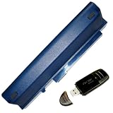 Acer Aspire One 8.9″ 7200mAh 9 cells Blue Replacement Laptop Notebook Battery p/n: UM08A31 UM08A51 UM08A52 UM08A71 UM08A72 UM08A73 UM08A74 UM08A75 UM08B31 UM08B71 UM08B72 UM08B73 UM08B74 LC.BTP00.017 LC.BTP00.018 934T2780F come with a USB 2.0 SD Card Reader as a free gift w/Free Super Saver shipping