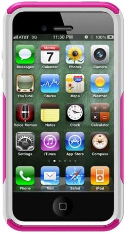 OtterBox - Commuter Series for iPhone 4/4S - 1 Pack - Carrying Case - Hot Pink/White